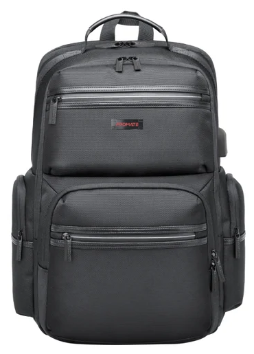 Promate Elite Pack Pro Heavy Duty Lightweight Backpack for 15.6” Laptops with Compartments Promate Elite Pack Pro Heavy Duty Lightweight Backpack for 15.6” Laptops with Compartments